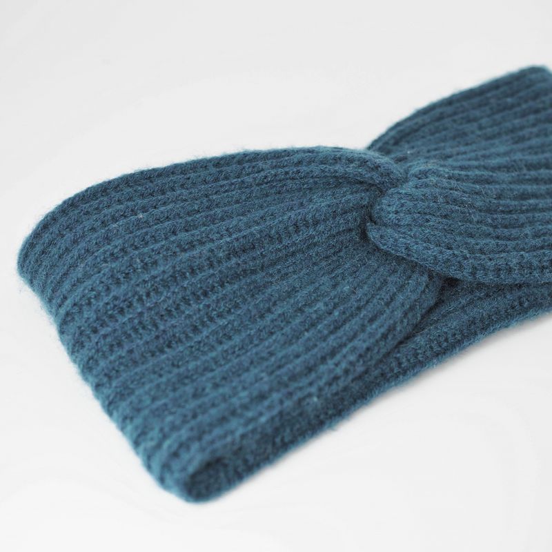 Pannebånd  merinoull cashmere petrol